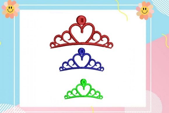 Cute Queen Crown Embroidery