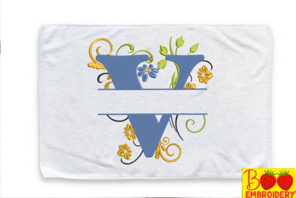 Floral Letter V Embroidery Design Review