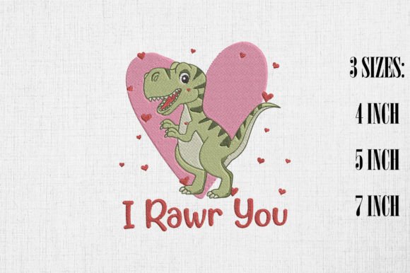 I Rawr You Cute Dinosaur Valentine's