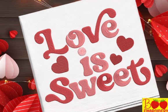 Love is Sweet Embroidery Design